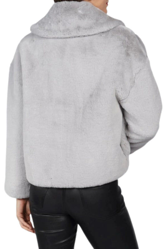 Love Token Cropped Faux Fur Coat