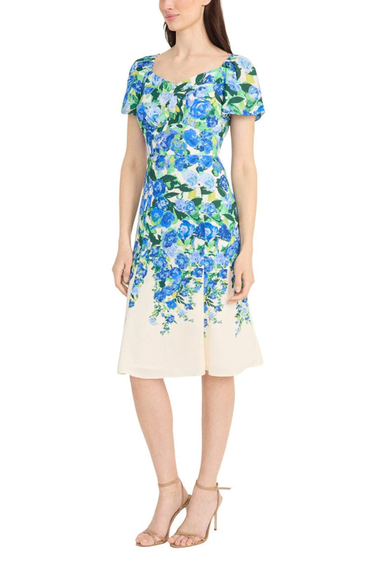 Maggy London Floral Print A-Line Dress