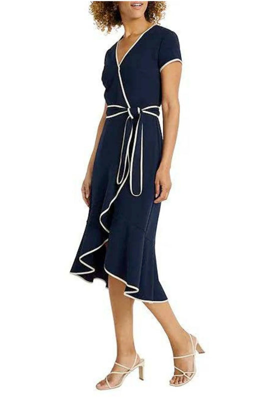 Maggy London Faux Wrap A-Line Day Dress