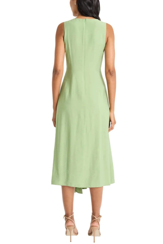 Maggy London Sleeveless Pleated Midi Dress