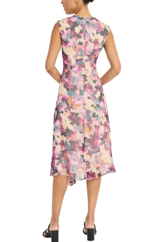 Maggy London Multi Color Sheath Midi Dress