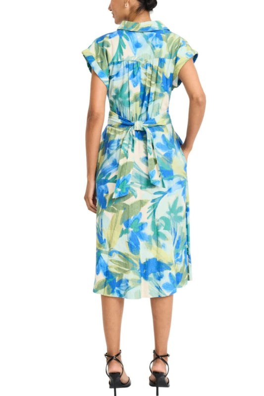 Maggy London Collared Button Down A-Line Dress