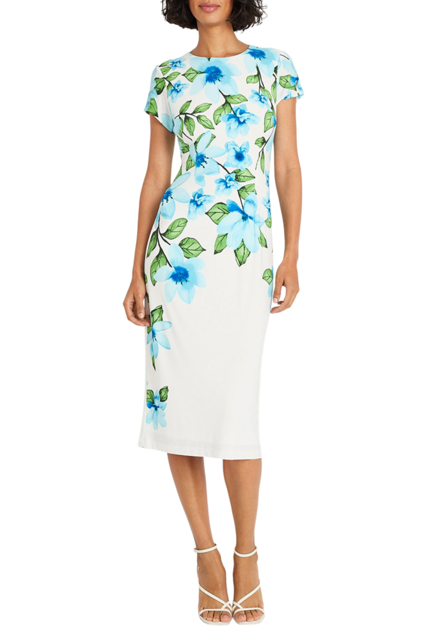 Maggy London Cap Sleeve Floral Sheath Dress