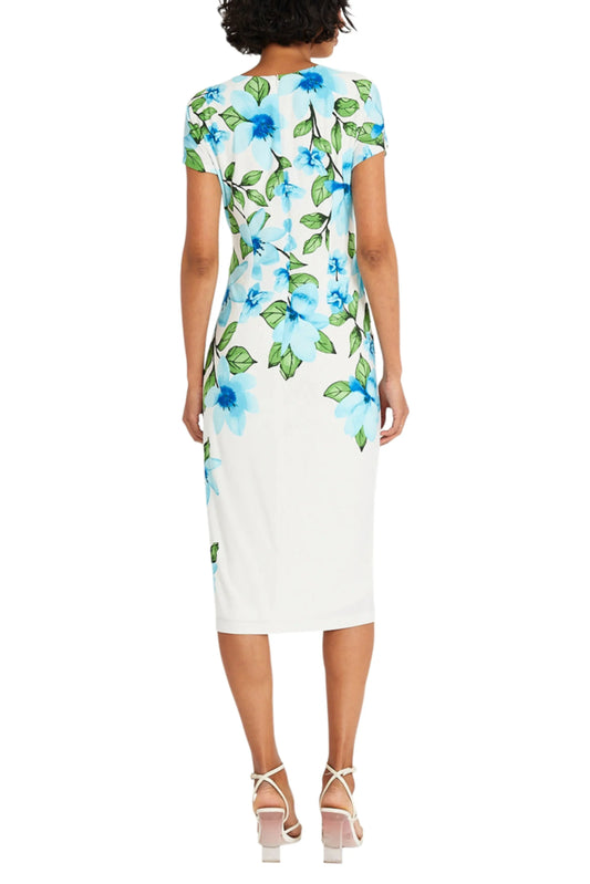 Maggy London Cap Sleeve Floral Sheath Dress
