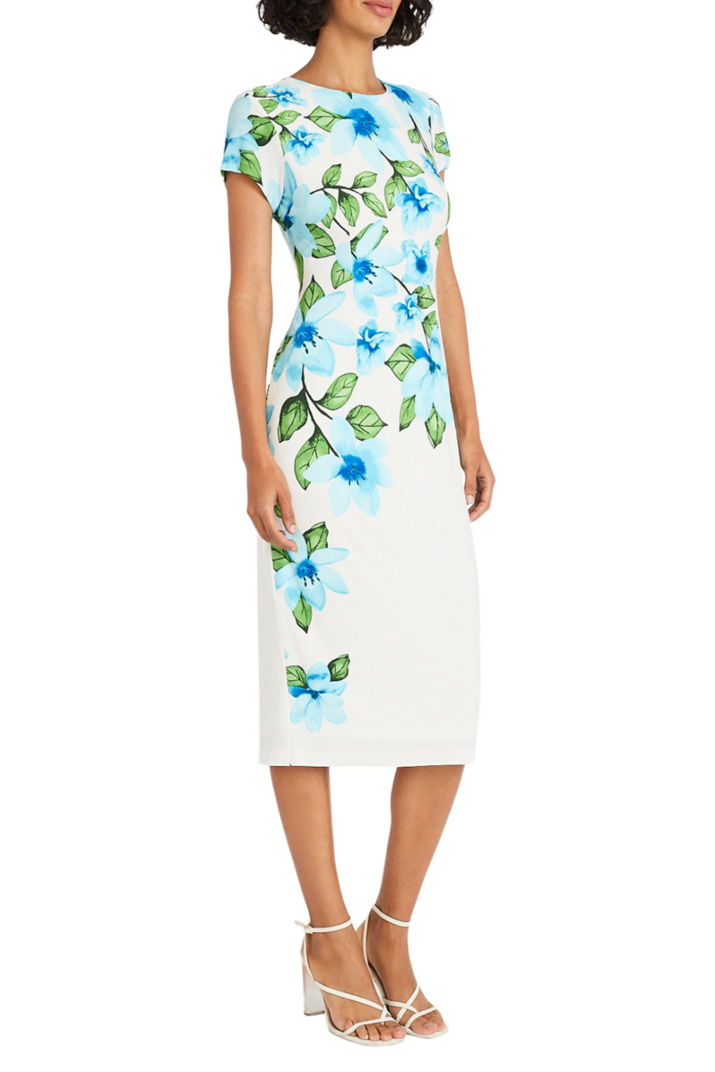 Maggy London Cap Sleeve Floral Sheath Dress