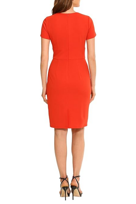 Maggy London Short Sleeve Keyhole Neckline Dress