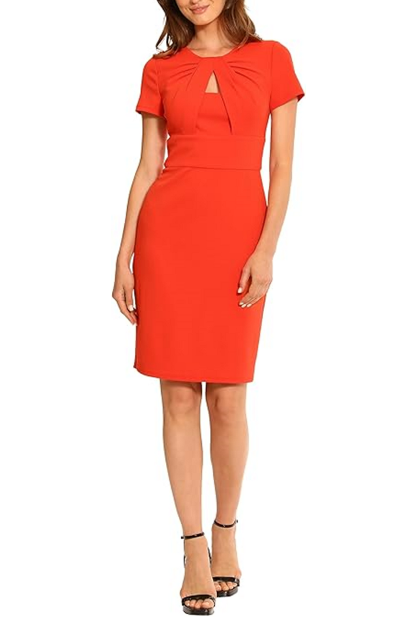 Maggy London Short Sleeve Keyhole Neckline Dress