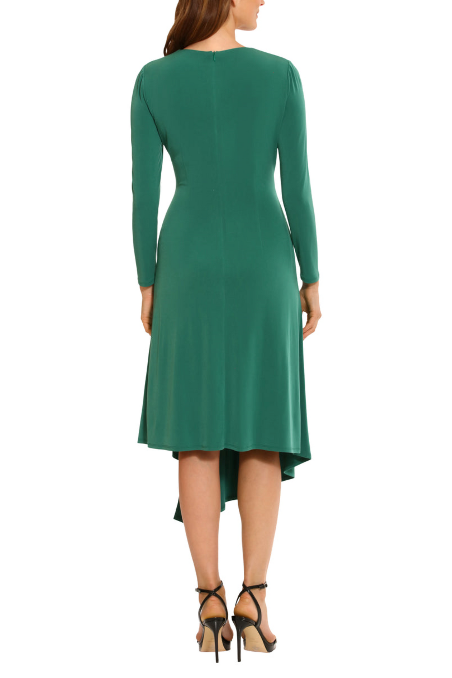 Maggy London Long Sleeve Asymmetrical A-Line Dress