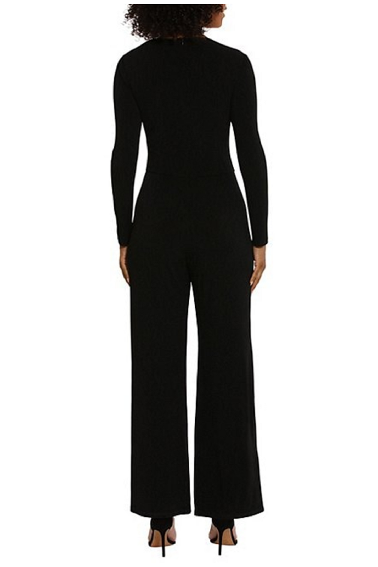 Maggy London Asymmetrical Neck Wide Leg Jumpsuit