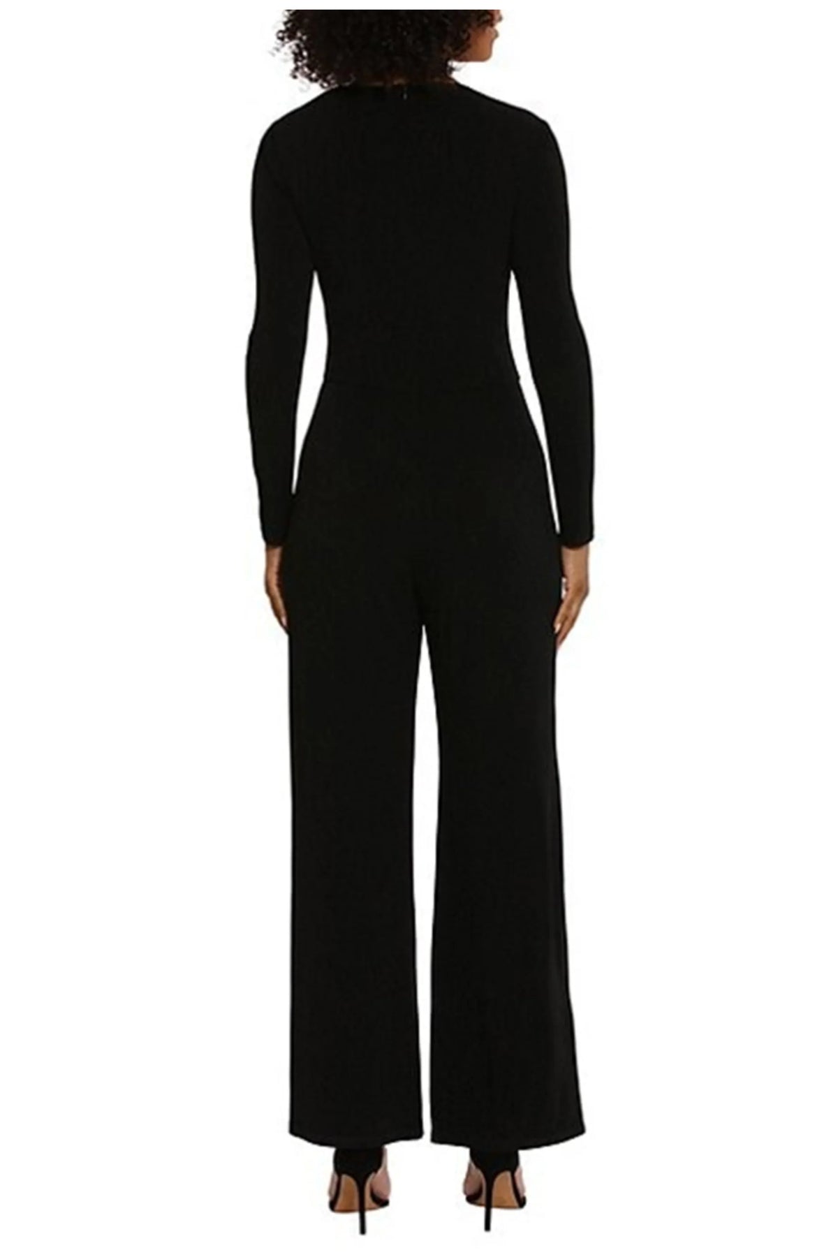 Maggy London Asymmetrical Neck Wide Leg Jumpsuit