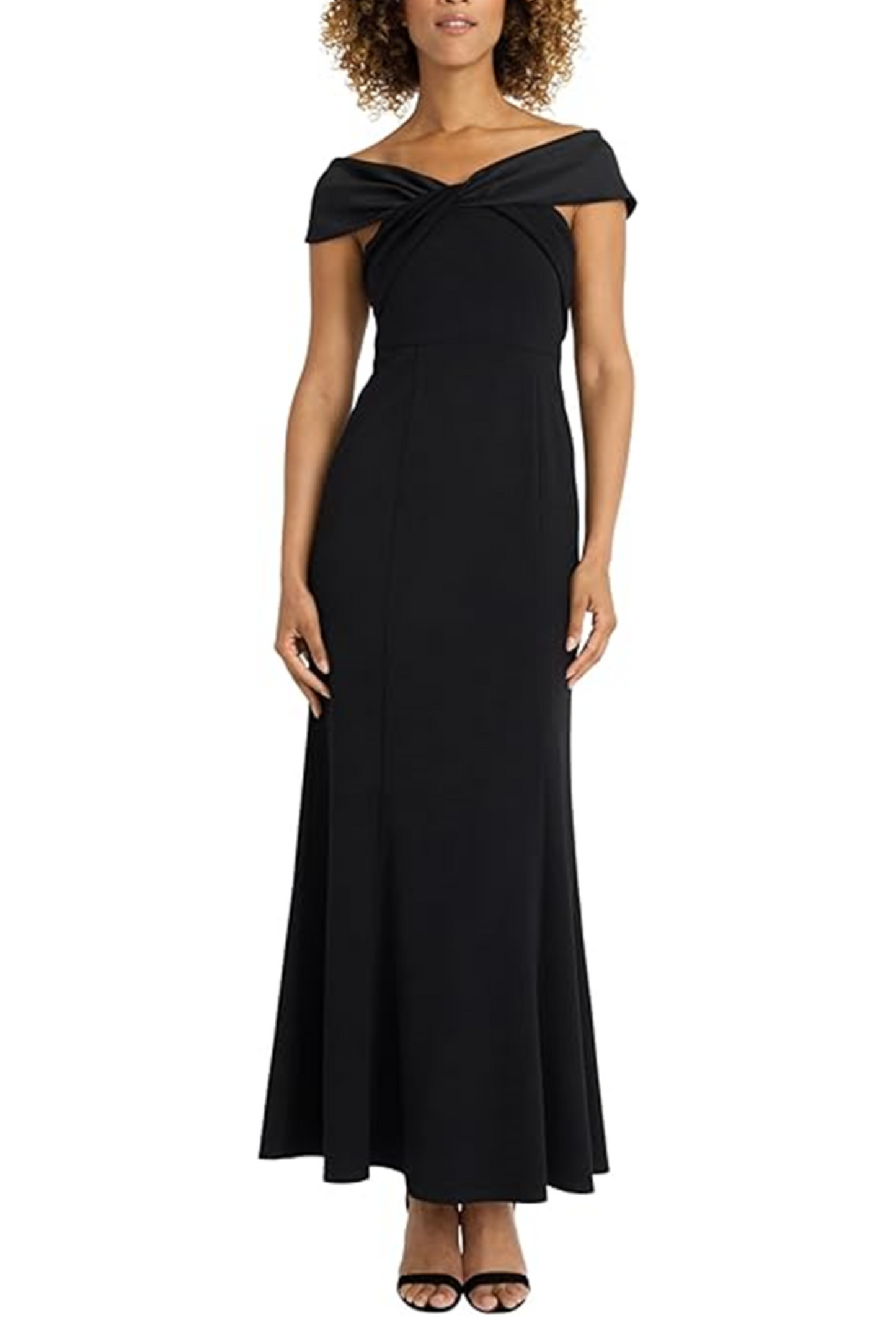 Maggy London Off the Shoulder Long Evening Dress