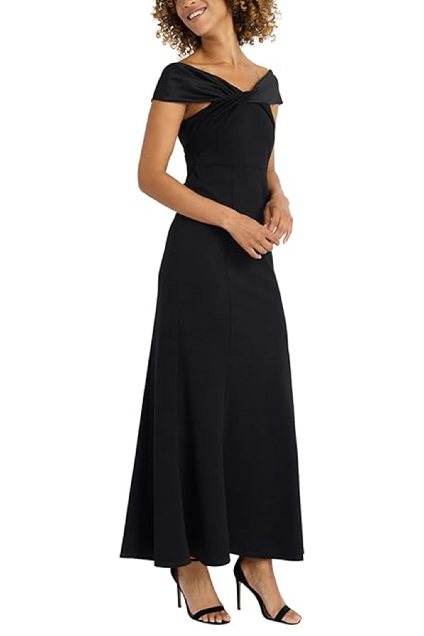 Maggy London Off the Shoulder Long Evening Dress