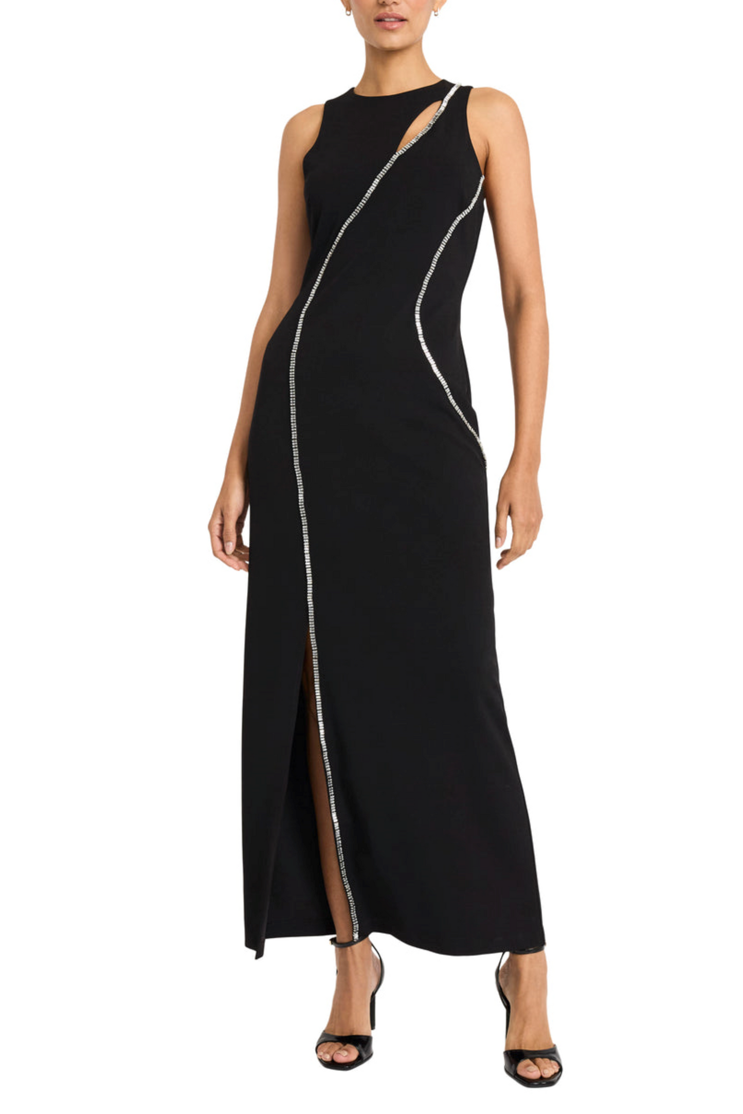 Maggy London Keyhole Embellished Evening Dress