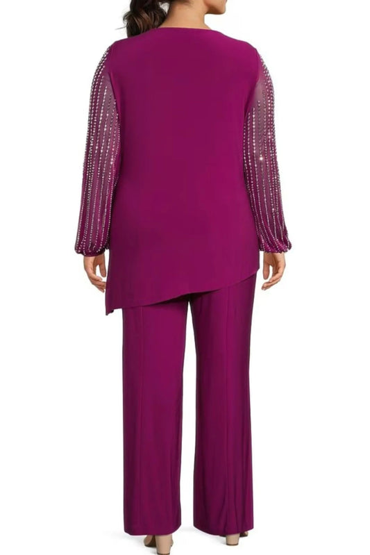 Marina Asymmetrical Two-Piece Pant Set