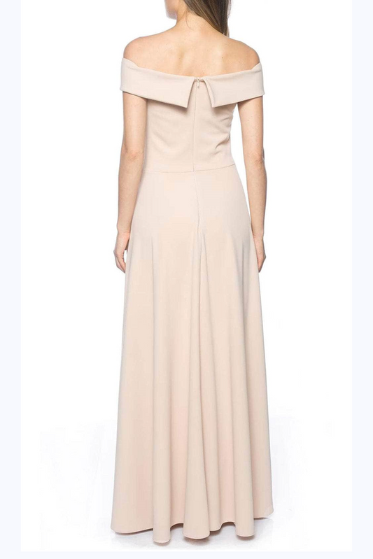 Marina Off-the-Shoulder Overlay Skirt Jumpsuit