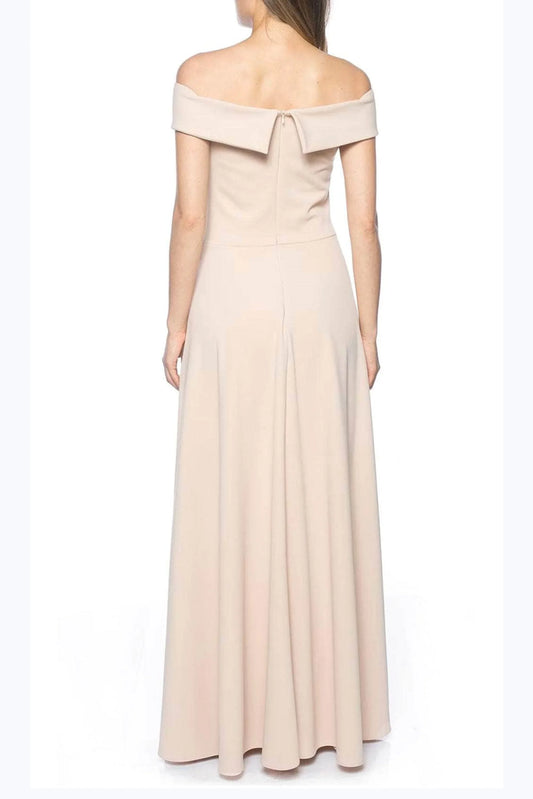 Marina Off-the-Shoulder Overlay Skirt Jumpsuit