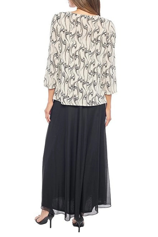 Marina Embellished 2-Pc Long Formal Jacket Dress