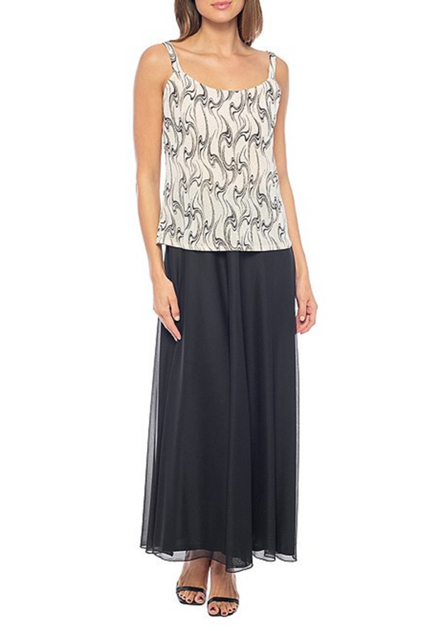 Marina Embellished 2-Pc Long Formal Jacket Dress