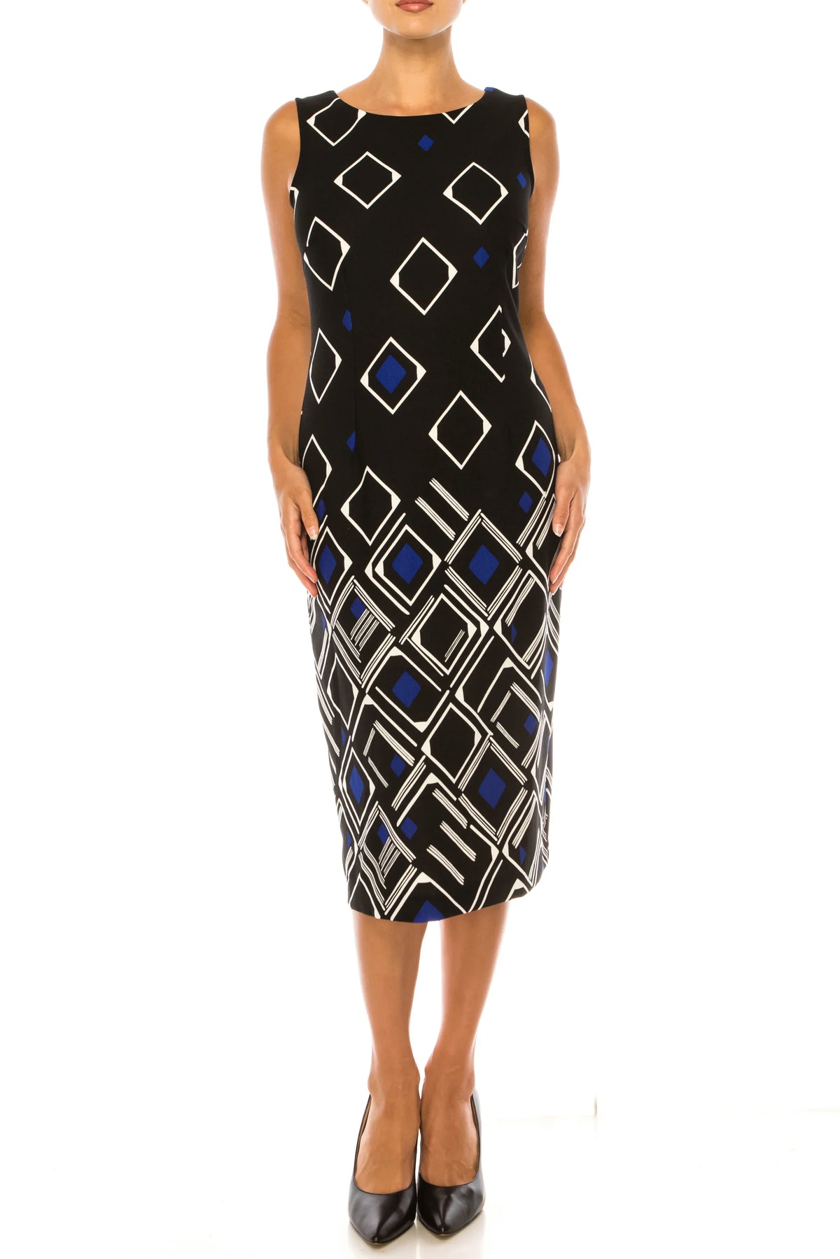 Maya Brooke 2-Piece Diamond Print Jacket Dress