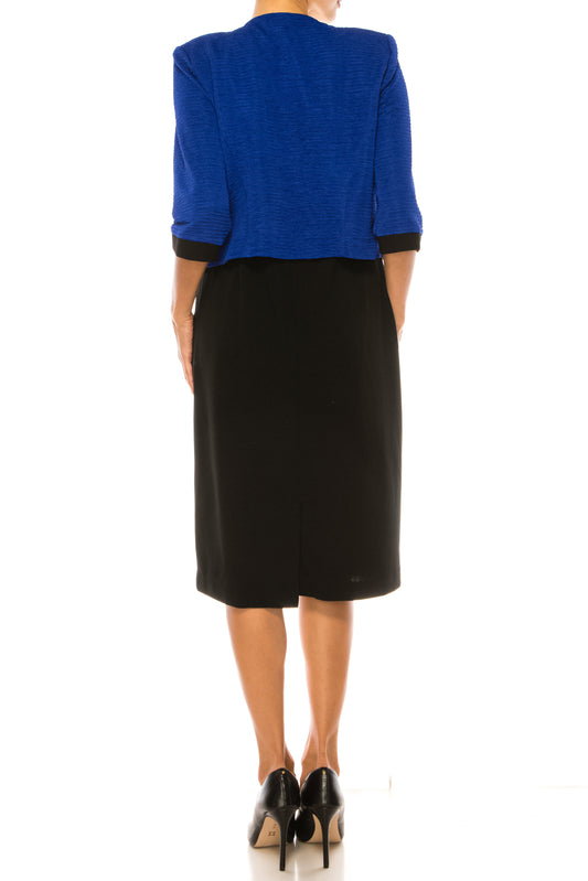 Maya Brooke 2-Piece Pearl Accented Jacket Dress