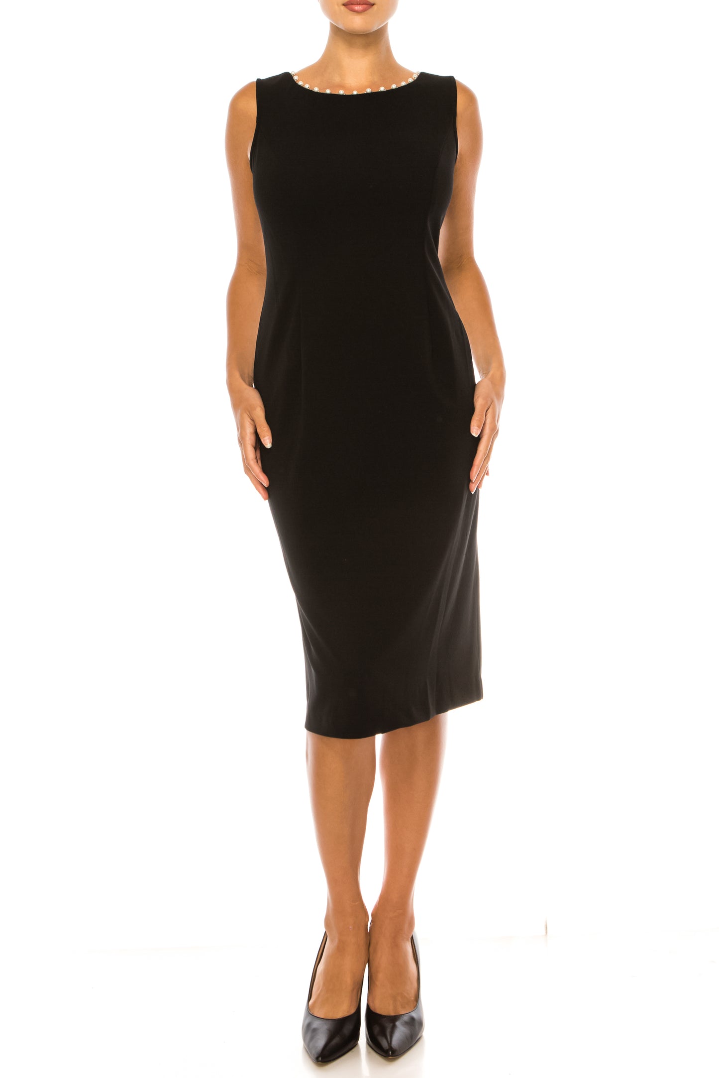 Maya Brooke 2-Piece Pearl Accented Jacket Dress