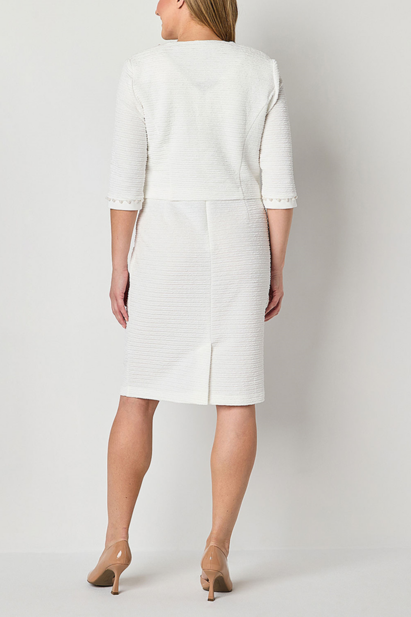 Maya Brooke Pearl Accented 2-Piece Jacket Dress
