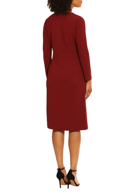Maggy London Long Sleeve Button Detail Dress