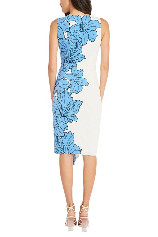 Maggy London Sleeveless Floral Contrast Dress