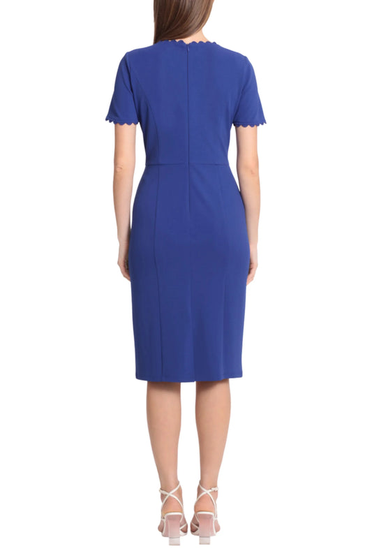 Maggy London Ric Rac Trim Short-Sleeve Dress