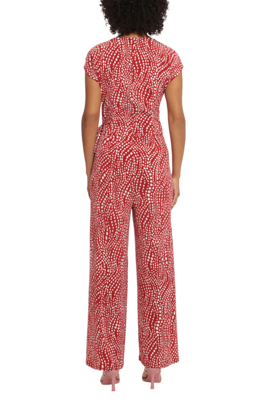Maggy London Short Sleeve Side Tie Jumpsuit