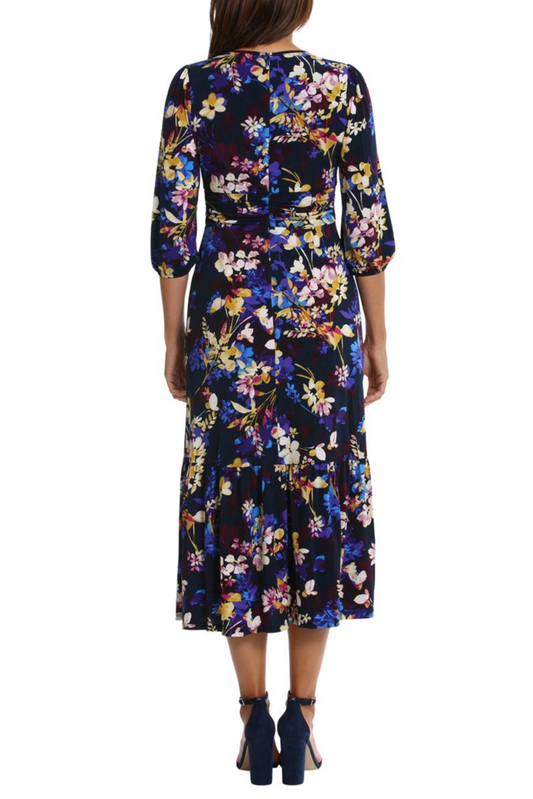 Maggy London Floral Tiered Midi Dress PLUS SIZE