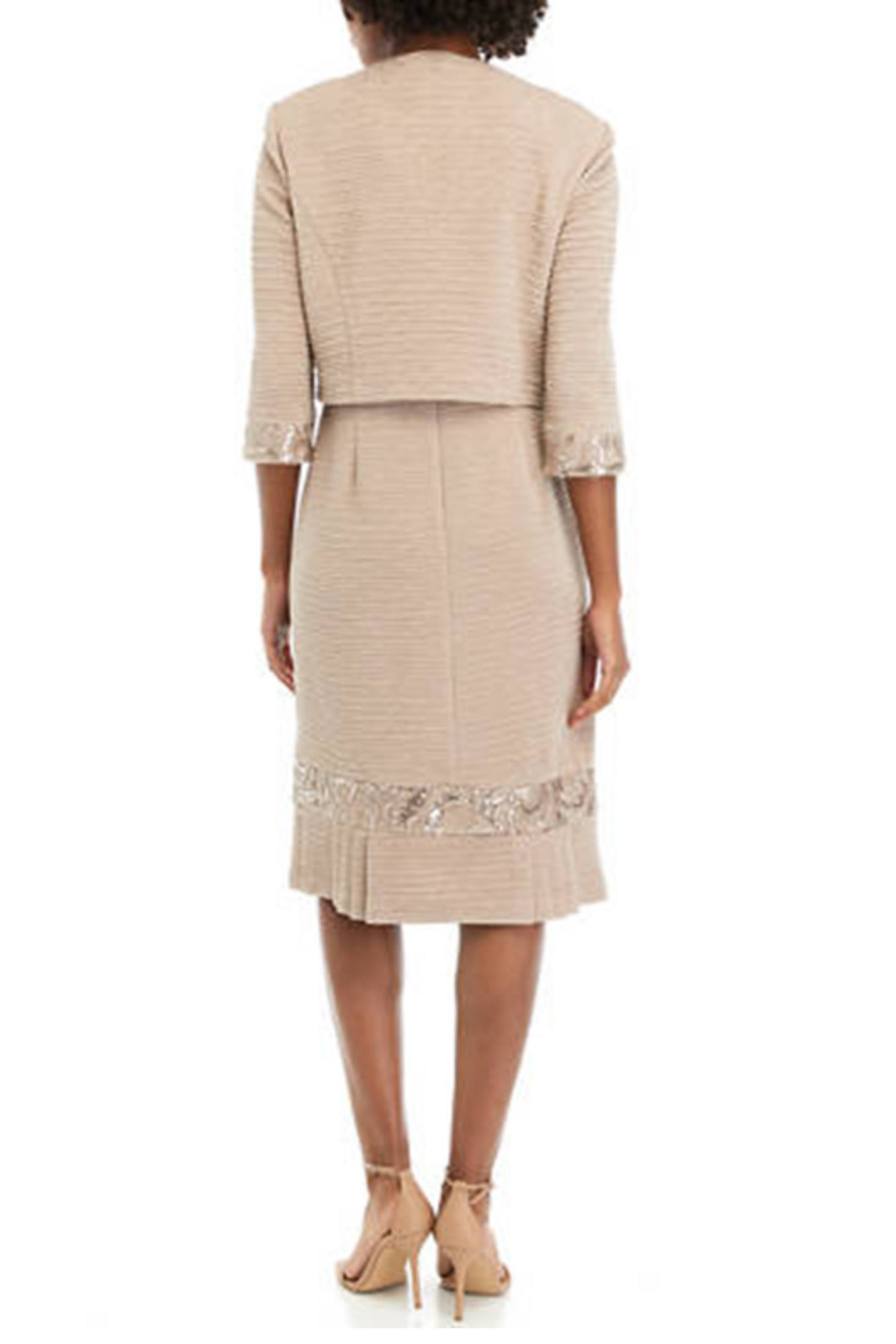 Maya Brooke Embroidered Sequin 2-Pc Jacket Dress