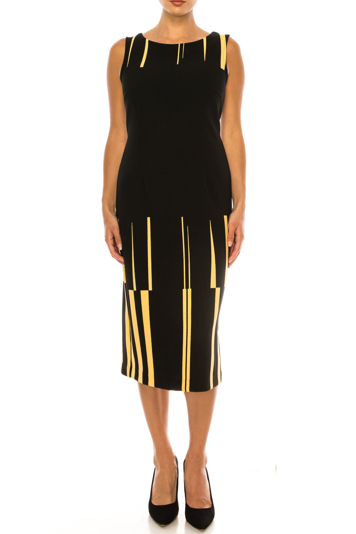 Maya Brooke Abstract Lined Contrast Jacket Dress