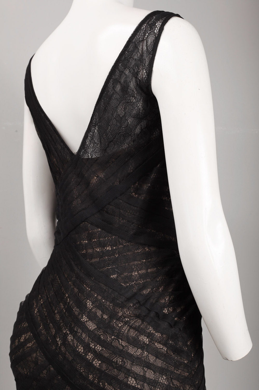 Monique Lhuillier Asymmetrical Lace Sheath Dress