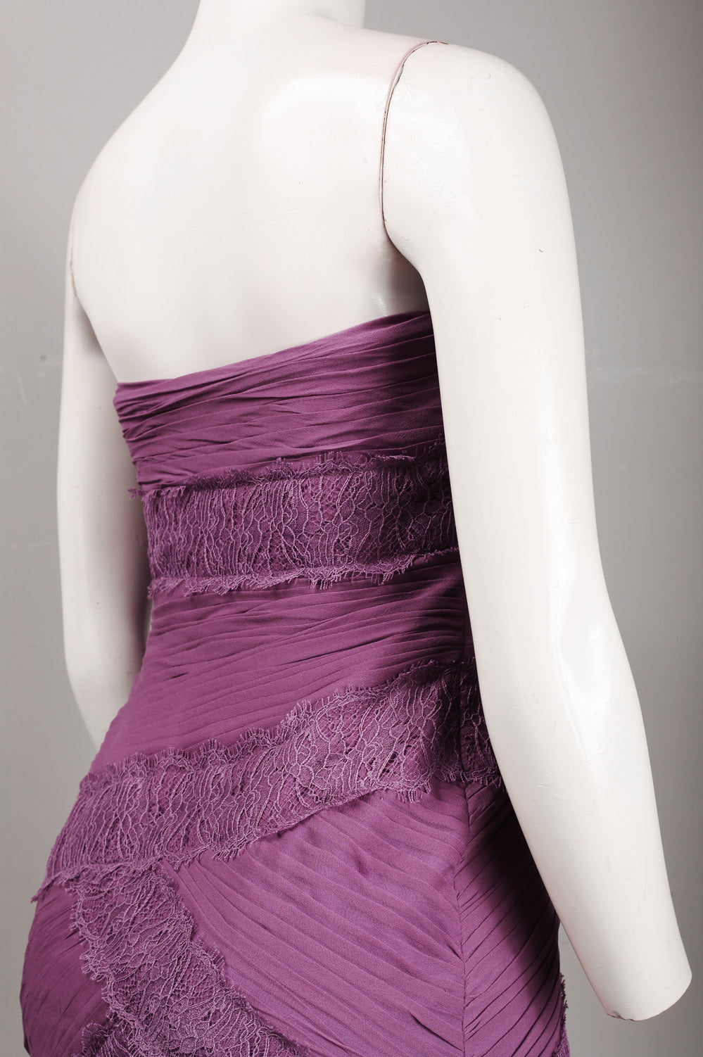 Monique Lhuillier Strapless Asymmetrical Dress