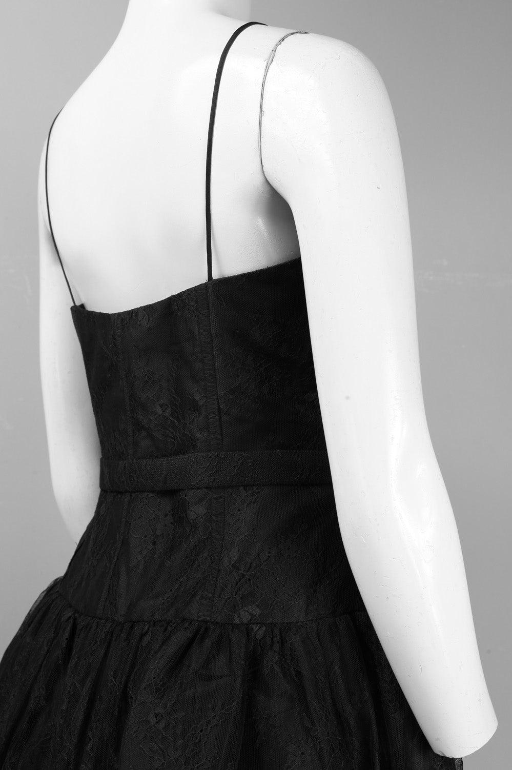 Monique Lhuillier Spaghetti Strap Puff Short Dress