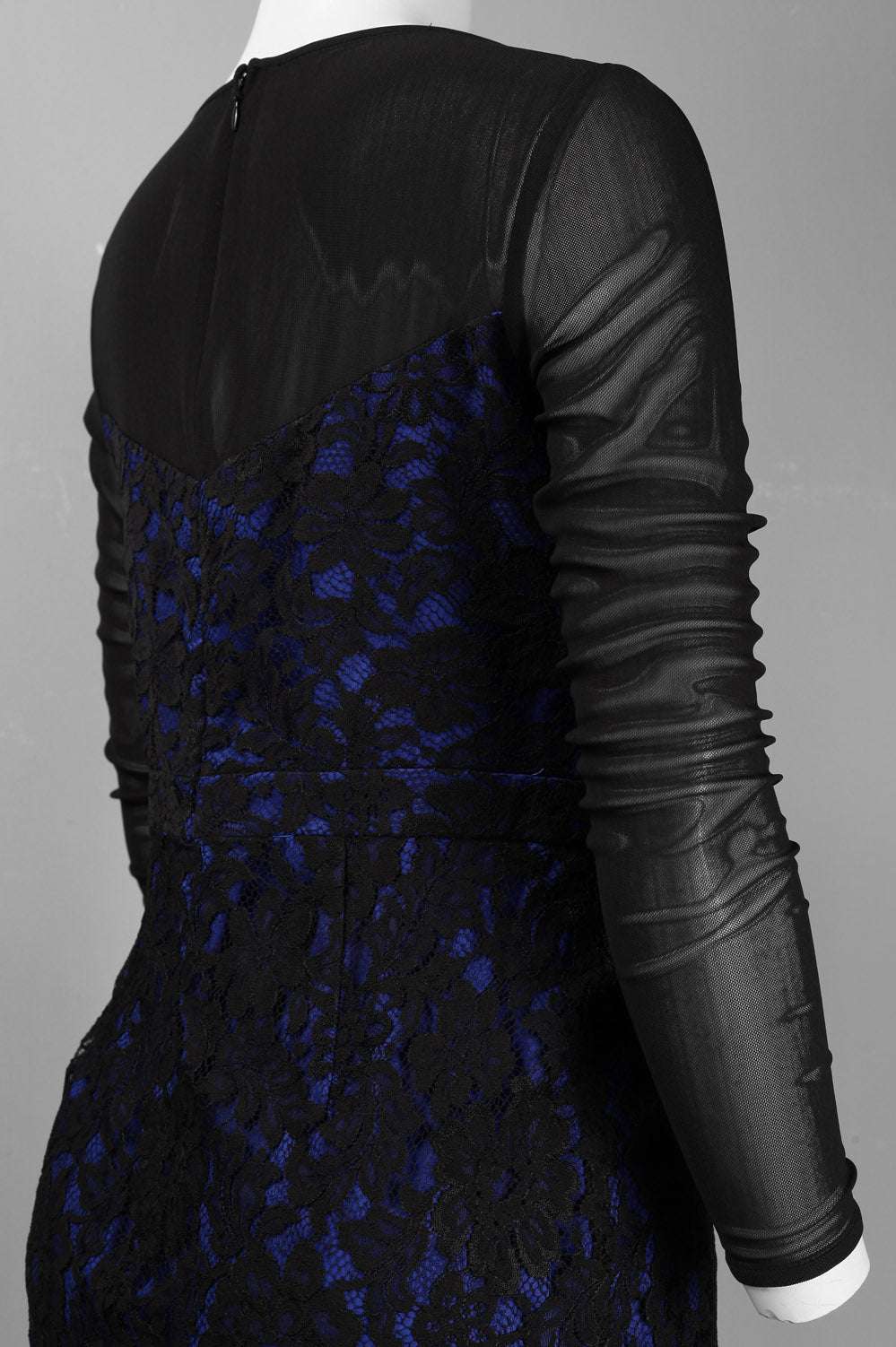 Monique Lhuillier Illusion Neckline Lace Dress