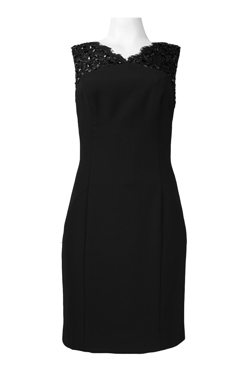 Monique Lhuillier Sleeveless Beaded Cocktail Dress