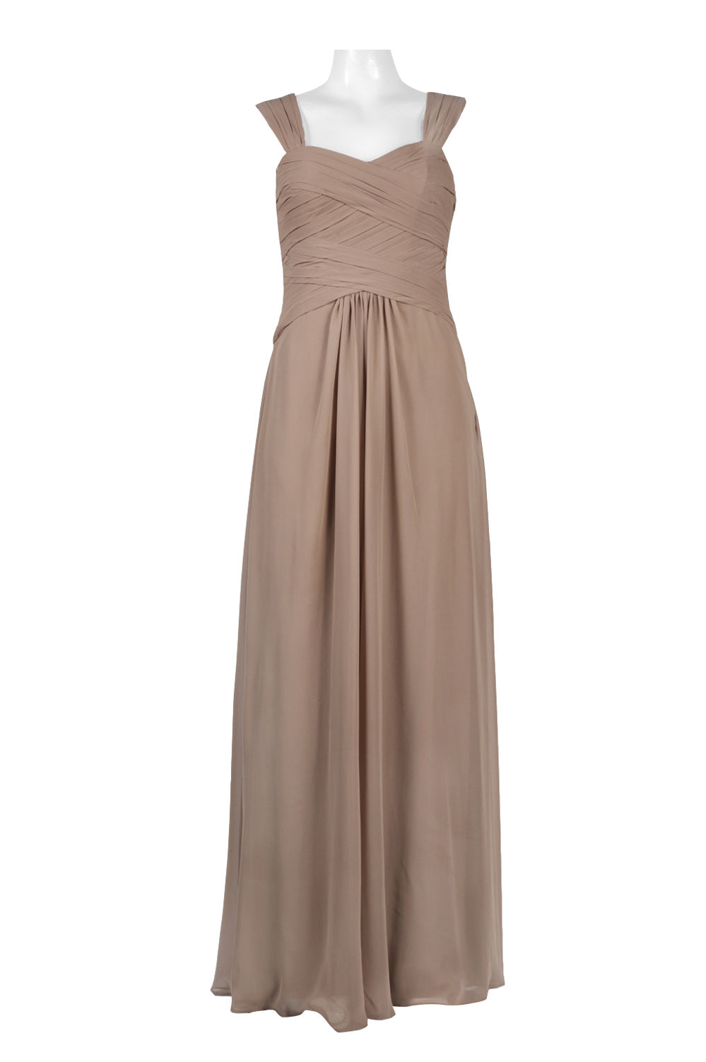 Monique Lhuillier Crisscross Bodice Evening Dress