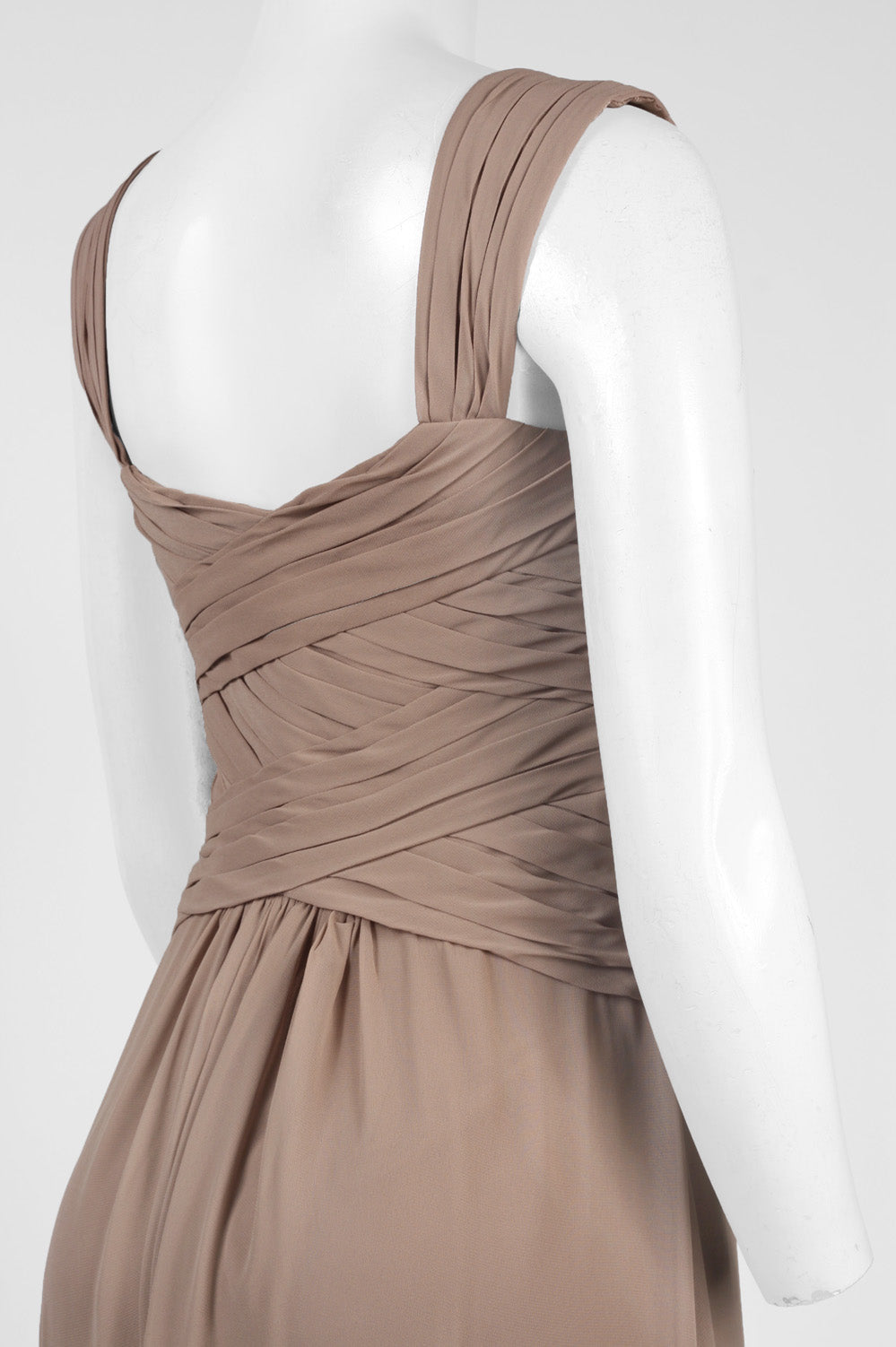 Monique Lhuillier Crisscross Bodice Evening Dress