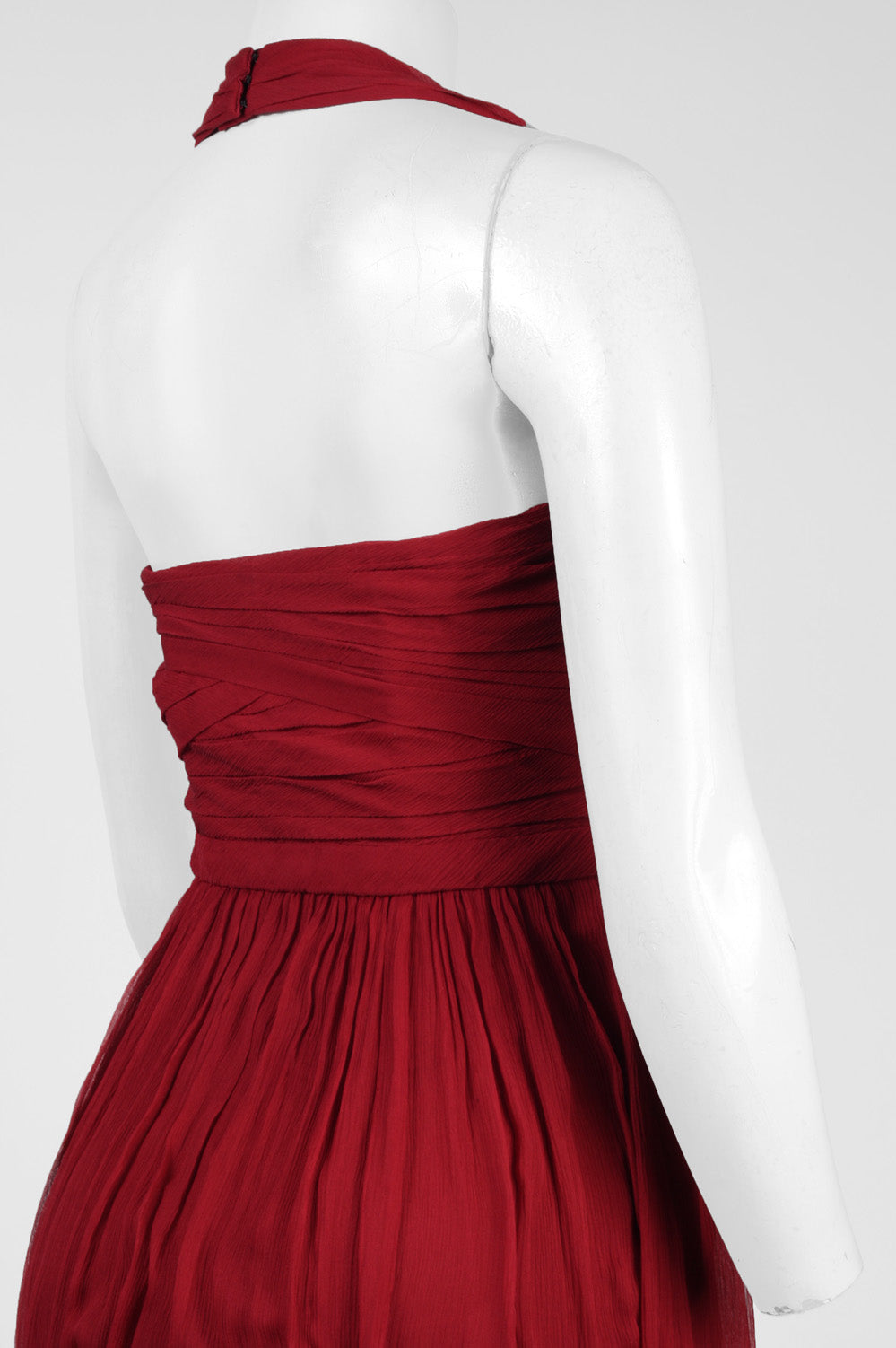 Monique Lhuillier Halter Ruched Bridesmaid Dress