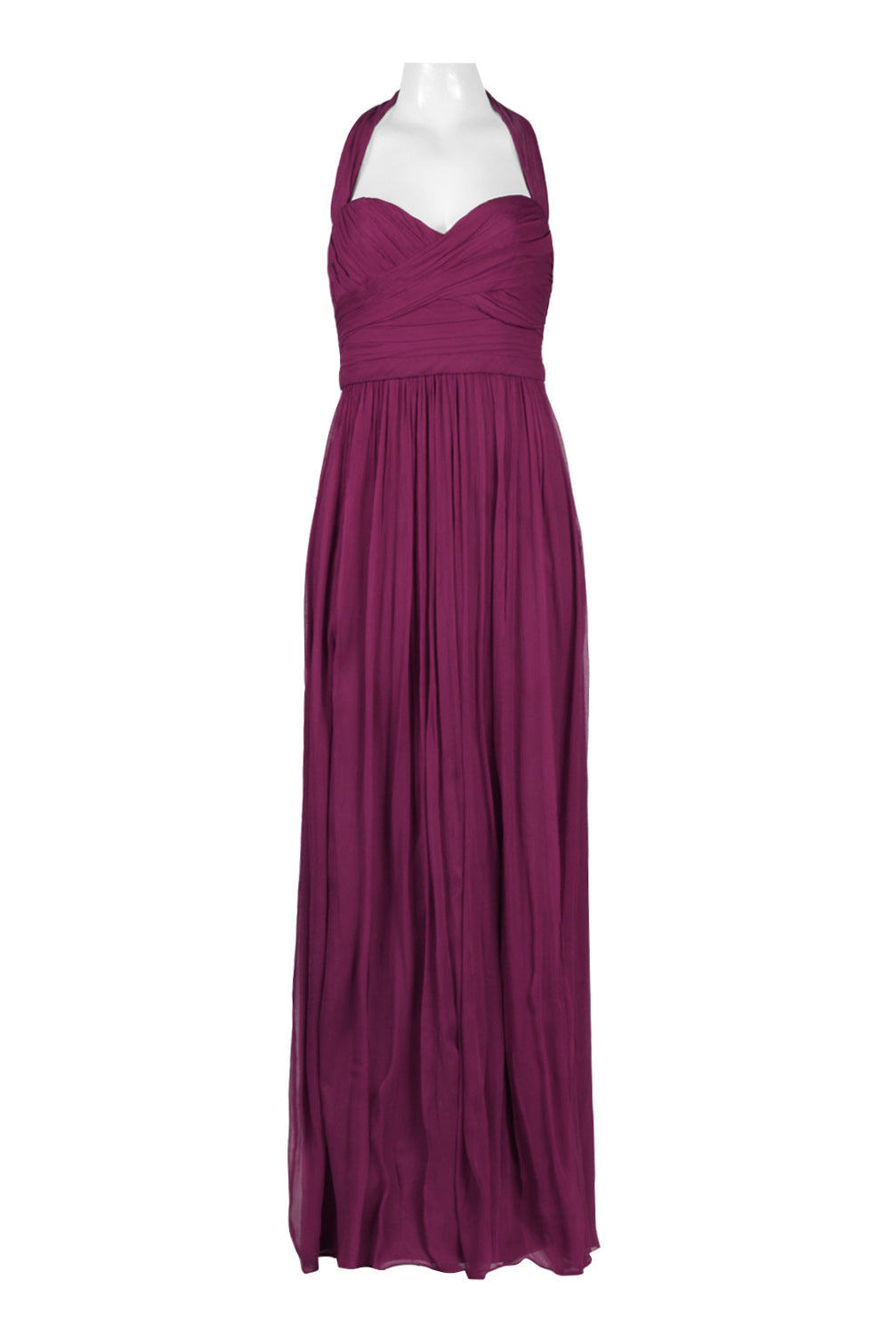 Monique Lhuillier Halter Ruched Bridesmaid Dress