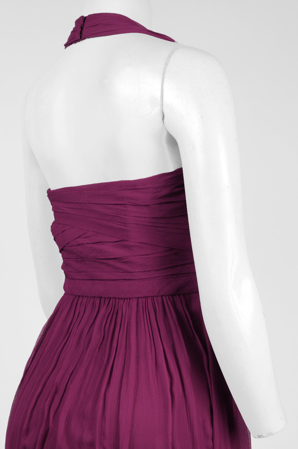Monique Lhuillier Halter Ruched Bridesmaid Dress