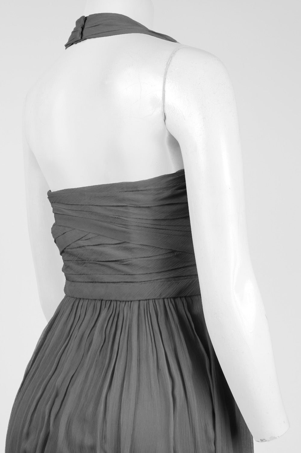 Monique Lhuillier Halter Ruched Bridesmaid Dress