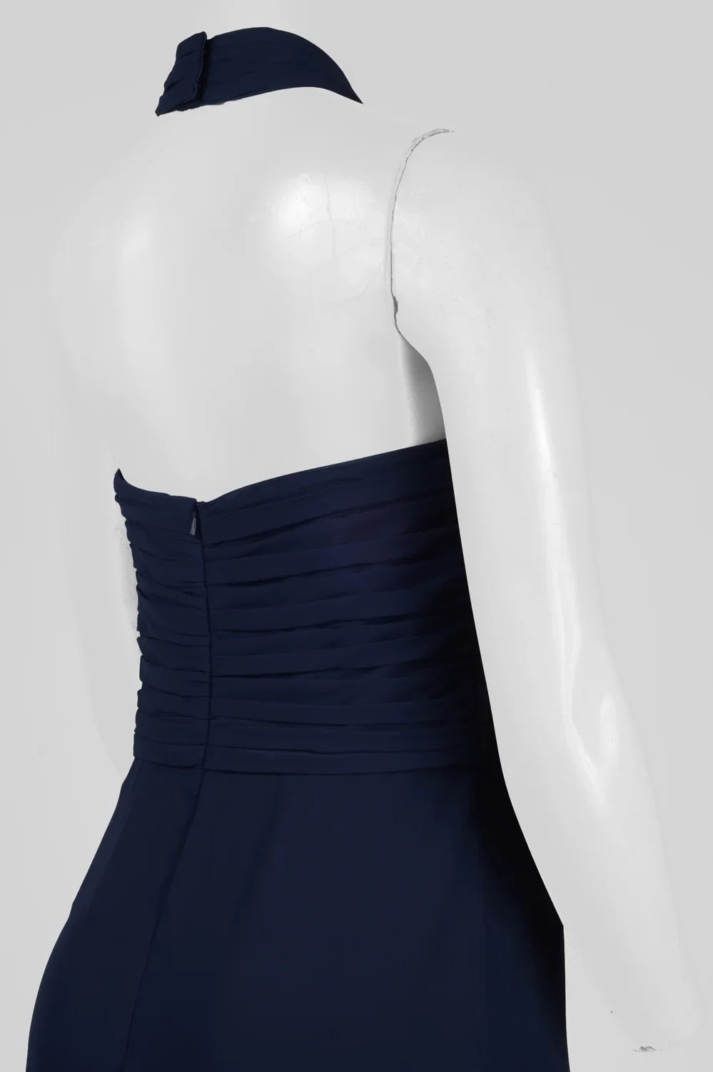 Monique Lhuillier Halter Neck Ruched Evening Dress