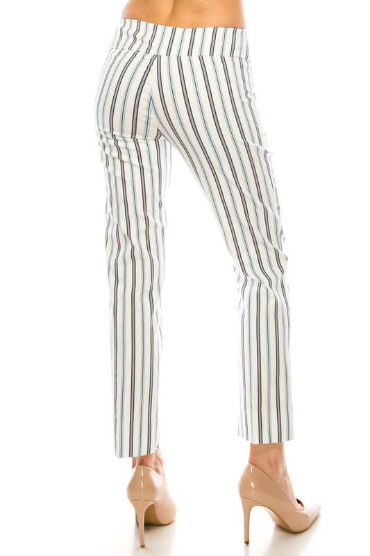 Zac & Rachel Slim Fit Pull-On Printed Pants