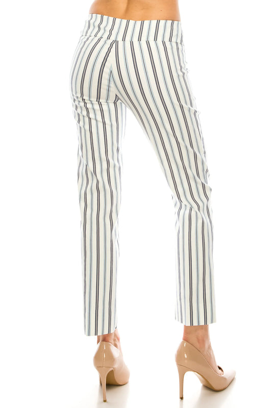 Zac & Rachel Slim Fit Pull-On Printed Pants