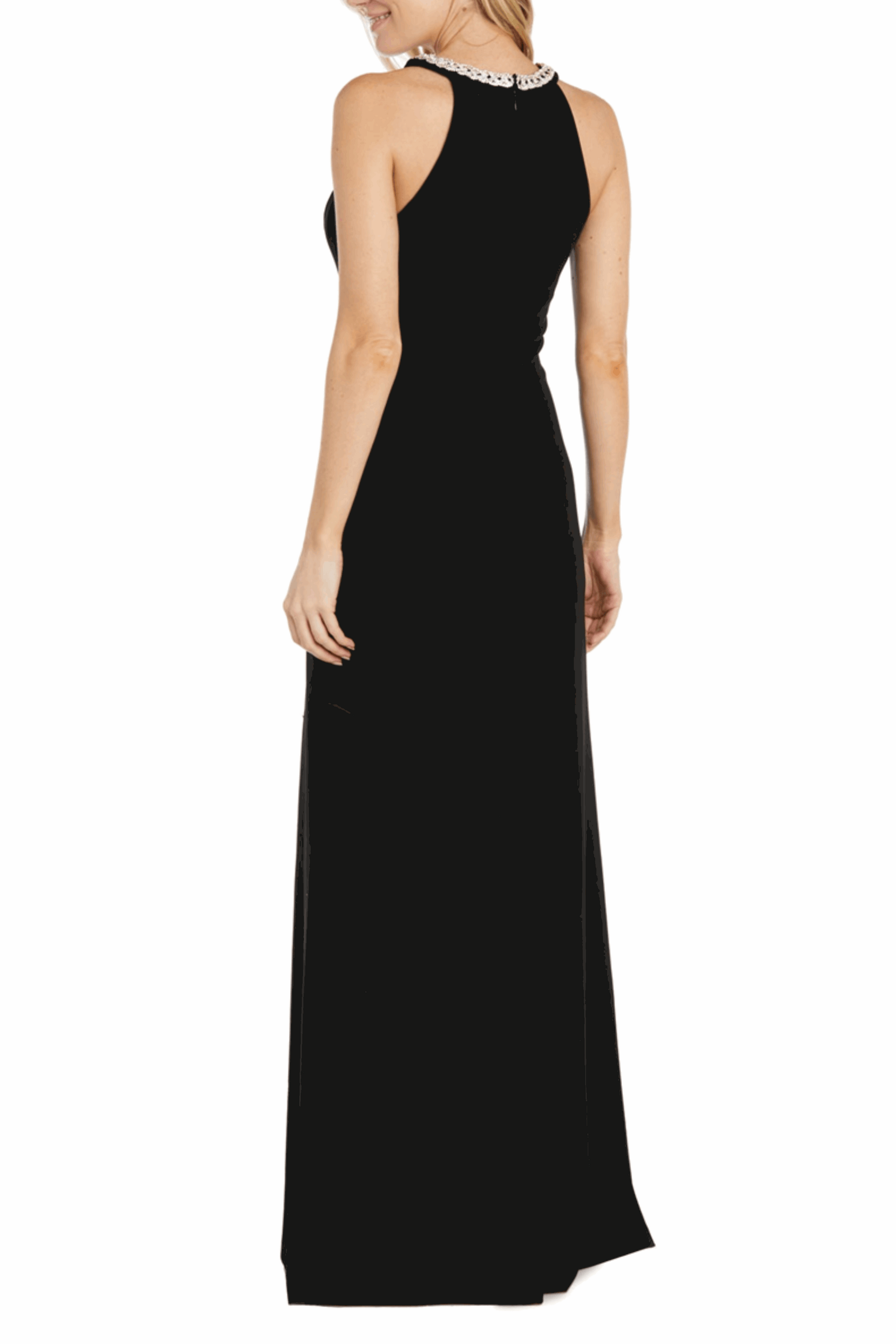 Nightway Studded Halter Neck Long Evening Dress