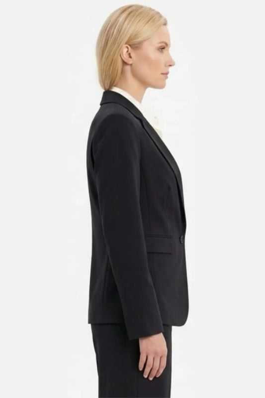 Zac & Rachel Notched Lapel Single Button Blazer