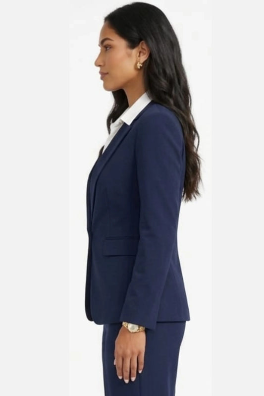 Zac & Rachel Notched Lapel Single Button Blazer